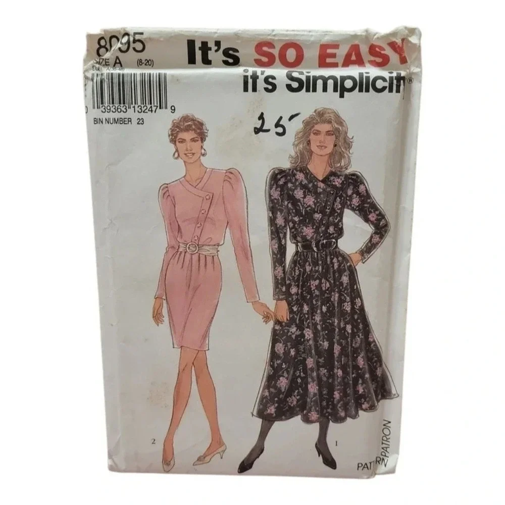 Lot of 8 Vintage 1980s 1990s McCalls Simplicity Sewing Patterns Womens Size 6-20